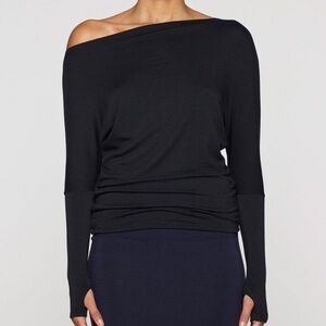BLEUSALT Cindy top size 2 Black Long Sleeve